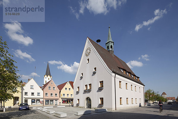 Deutschland  Bayern  Oberpfalz  Freystadt  Blick auf das Rathaus