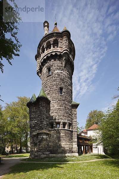 Deutschland  Bayern  Oberbayern  Landsberg am Lech  Blick auf den Mutterturm