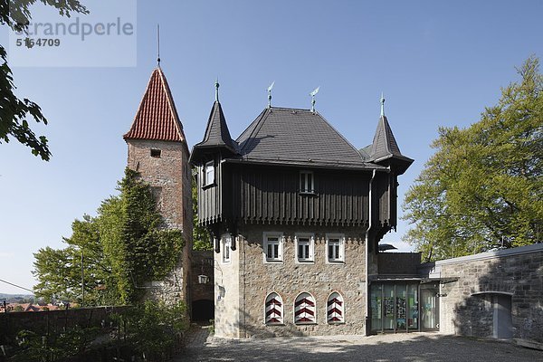 Deutschland  Bayern  Schwaben  Allgäu  Kempten  Blick auf Wachhaus bei Burg Burghalde
