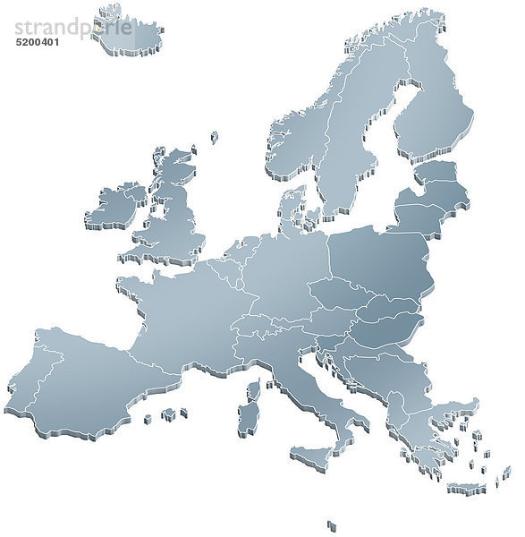 Europakarte  Länderumrisse
