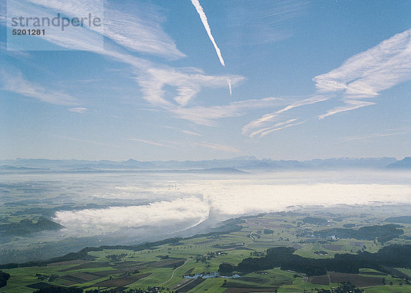 Alpenvorland  Inntal  Berge  Oberbayern  Deutschland  Luftaufnahme