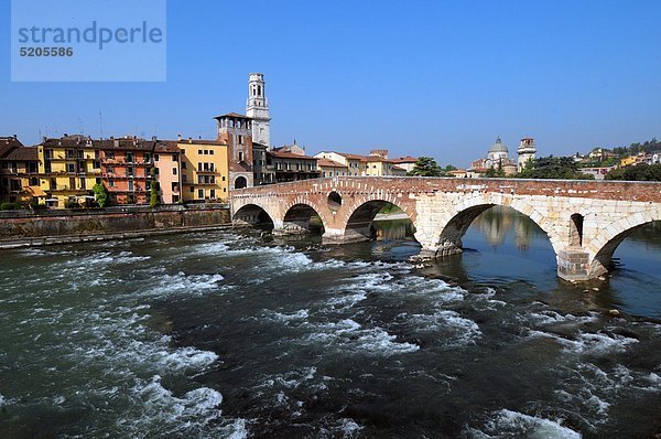 Stein Brücke Venetien Italien Verona