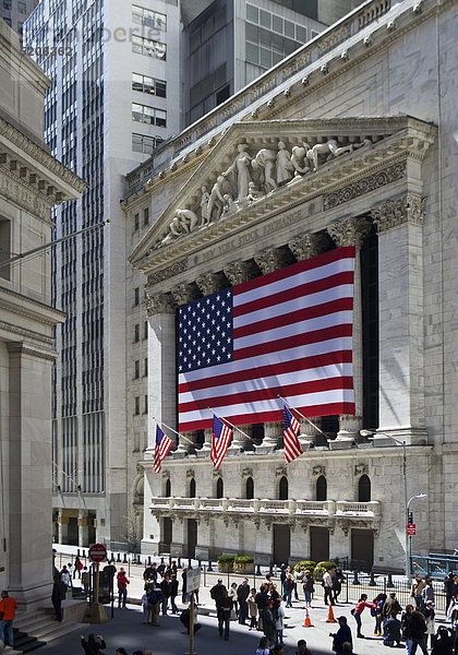 Wall Street  Börse in Manhattan  New York  USA