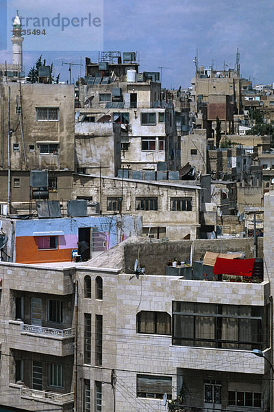 Naher Osten  Jordanien  Amman  Dachansicht der Wohnungen im Stadtbild