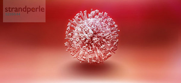 Schwebende Influenza-Virus-Partikel