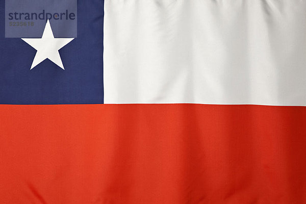 Chile Flagge  zwei horizontale Streifen aus Rot und Weiß mit einem blauen Quadrat mit einem weißen Stern.