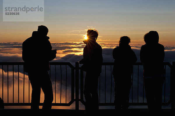 Geländer an der Zugspitze  Garmisch-Partenkirchen  Deutschland