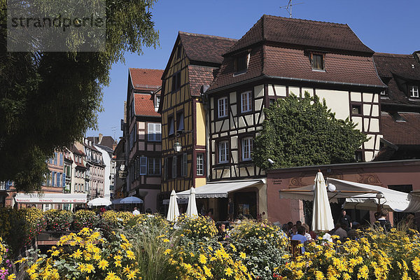 Frankreich  Elsass  Colmar  Haut-Rhin  Elsässische Weinstraße  Blick auf die historische Stadt