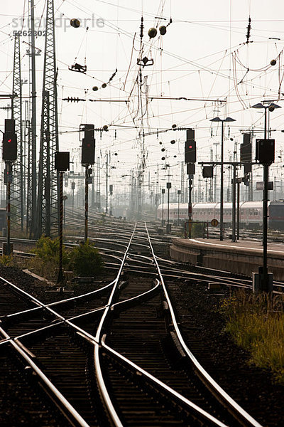 Bahngleise  Frankfurt  Deutschland