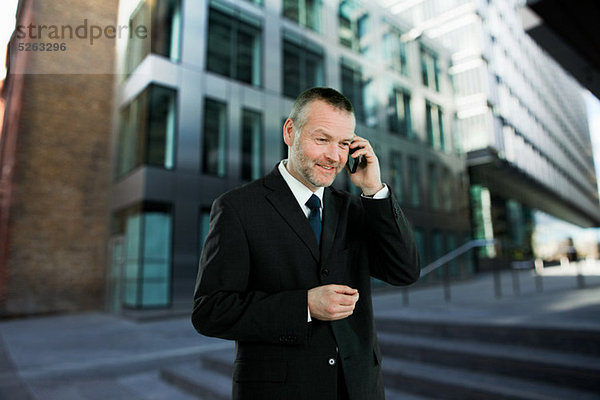 Businessman on cell phone
