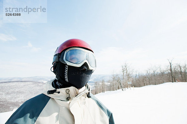 Frau mit Ski goggles  Porträt