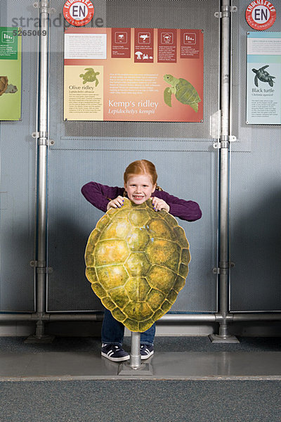 Wasserschildkröte Schildkröte hinter stehend Mädchen