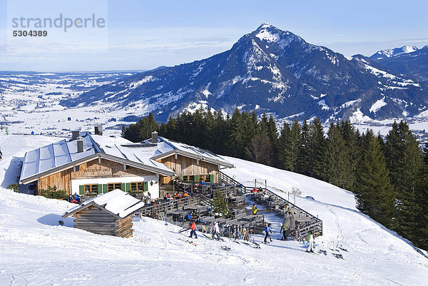 Europa Hütte Allgäu Bayern Deutschland