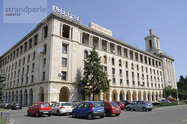 Bürogebäude  Verwaltungsgebäude  Piata Presei Libere Platz  Bukarest  Rumänien  Osteuropa  ÖffentlicherGrund