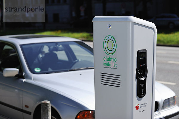 Elektro-Ladestation für Elektroautos in Hamburg  Deutschland  Europa