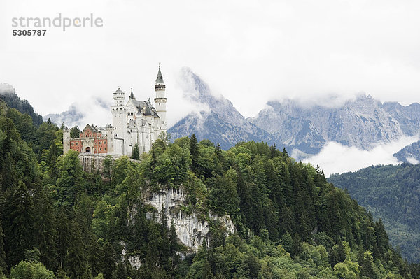 Schloss Neuschwanstein  Füssen  Allgäu  Bayern  Deutschland  Europa