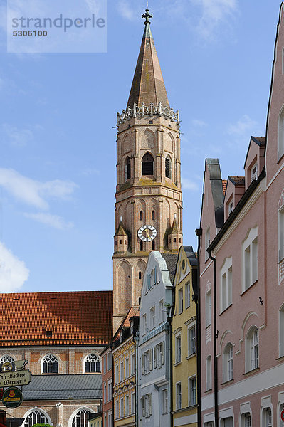 Pfarrkirche St. Jodok  Landshut  Niederbayern  Bayern  Deutschland  Europa