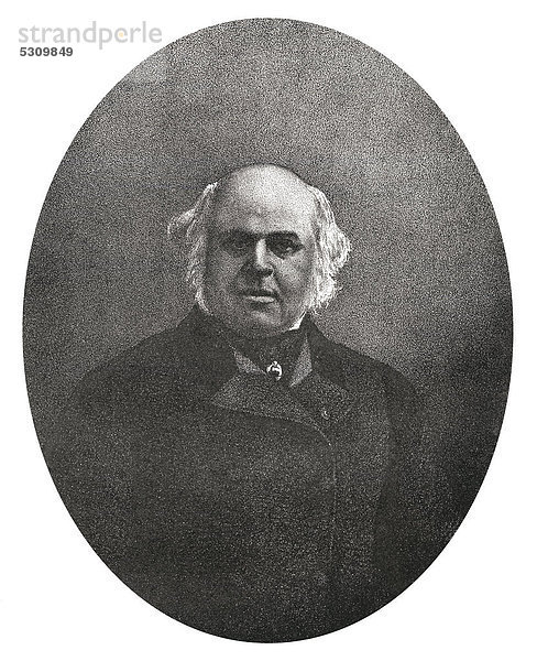 Historische Lithografie aus dem 19. Jahrhundert  Portrait von Sir James Bruce  8. Earl of Elgin und 12. Earl of Kincardine  1811 - 1863  britischer Kolonialverwalter und Diplomat  Vizekönig von Indien
