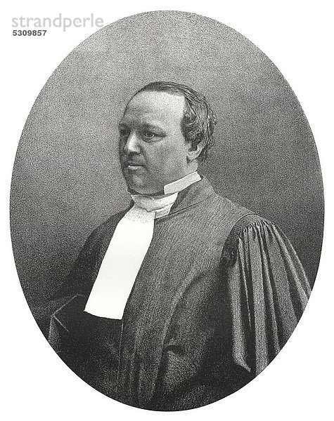 Historische Lithografie aus dem 19. Jahrhundert  Portrait von Charles Alexandre Lachaud  französischer Rechtsanwalt