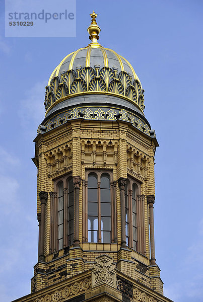 Turm  Neue Synagoge  Oranienburger Straße  Spandauer Vorstadt  Bezirk Mitte  Berlin  Deutschland  Europa  ÖffentlicherGrund