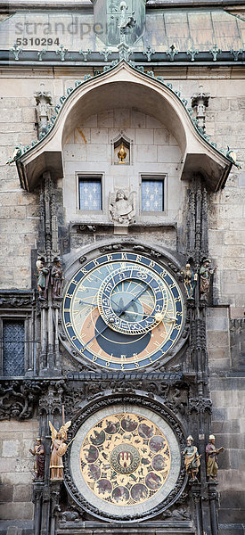 Altstädter Rathaus  Astronomische Uhr  Prag  Tschechien  Europa
