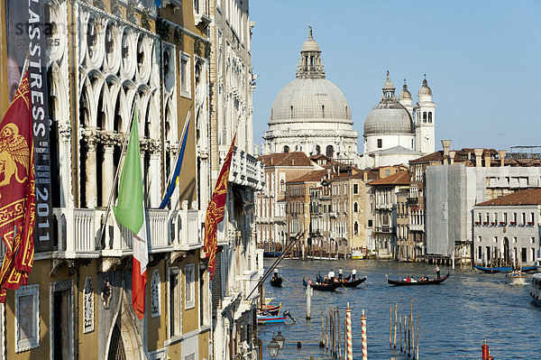 Canal Grande  Ponte  de l'Accademia Richtung Santa Maria della Salute  Venedig  Italien  Europa