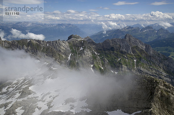 Bergpanorama vom Säntis  Schweiz  Europa