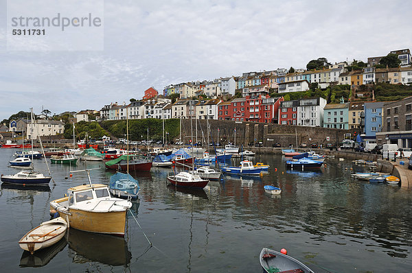 Hafen Europa Großbritannien Boot Brixham Devon England