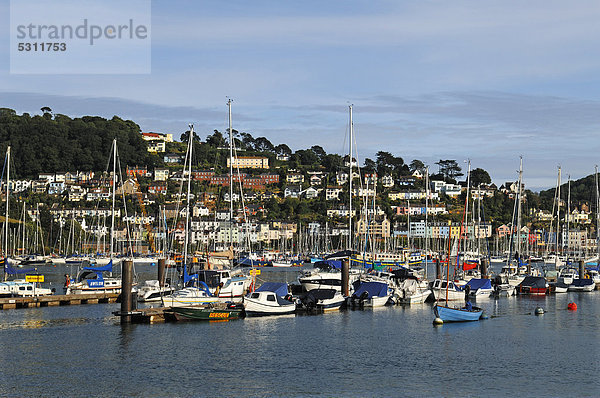 Yachthafen von Kingswear  Devon  England  Großbritannien  Europa