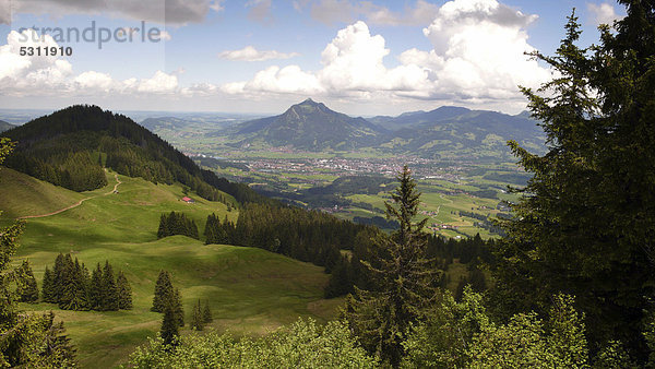 Der Grünten  Allgäuer Alpen  Sonthofen  Allgäu  Bayern  Deutschland  Europa