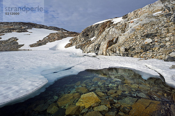 See am Mittivakkat-Gletscher  Halbinsel Ammassalik  Ostgrönland  Grönland