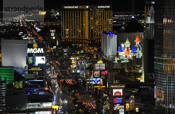 Vereinigte Staaten von Amerika USA Nevada New York City Excalibur Hotel Las Vegas Mandalay Bay The Strip