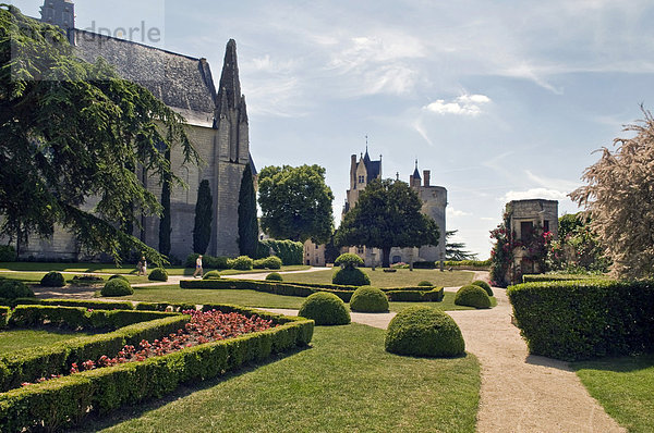 Schloss  Chateau de Montreuil-Bellay  erbaut 13. bis 15. Jahrhundert  noch heute bewohnte mittelalterliche Burg  Montreuil-Bellay  Maine-et-Loire  Loiretal  Frankreich  Europa