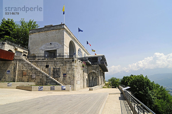Restaurant  Aussichtsplattform  Fort de la Bastille  Grenoble  Rhone-Alpes  Frankreich  Europa