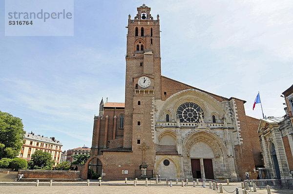 Kathedrale Saint Etienne  Toulouse  Departement Haute-Garonne  Midi-Pyrenees  Frankreich  Europa