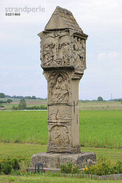 Bildstock Graue Marter bei Sommerach  Mainfranken  Unterfranken  Franken  Bayern  Deutschland  Europa