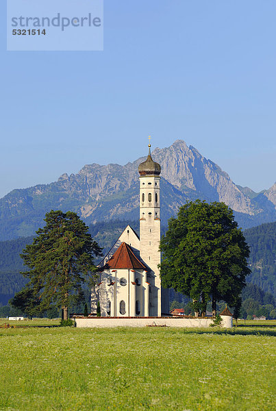 Kirche St. Koloman  Schwangau  Ostallgäu  Allgäu  Bayern  Deutschland  Europa
