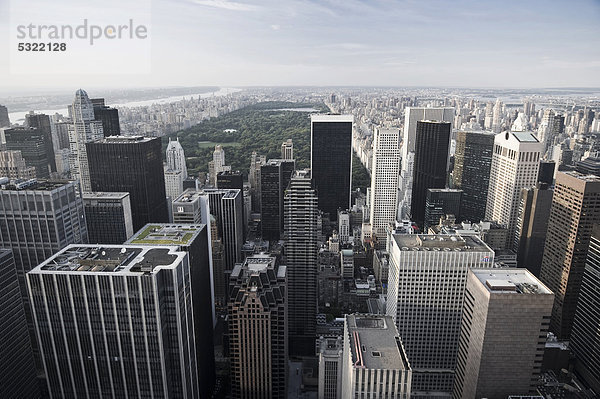 Vereinigte Staaten von Amerika USA New York City Ansicht Central Park Manhattan Rockefeller Center