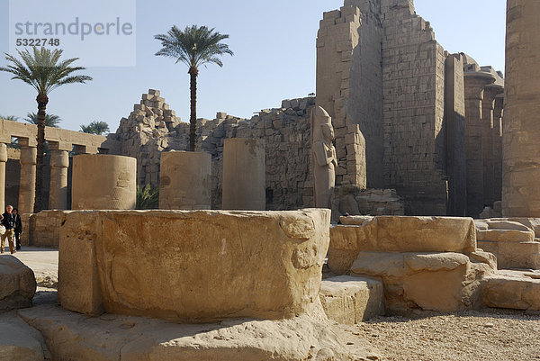 Tempel des Amun-Re im zentralen Bereich der Karnak-Tempelanlage  Luxor  Niltal  Ägypten  Afrika