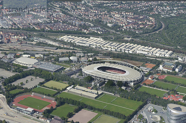 Luftbild  Neckarpark  VfB Stadion  Mercedes-Benz-Arena  Stuttgart  Baden-Württemberg  Deutschland  Europa