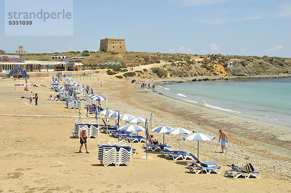 Strand Playa Grande auf der Insel Tabarca  Provinz Alicante  Costa Blanca  Spanien  Europa