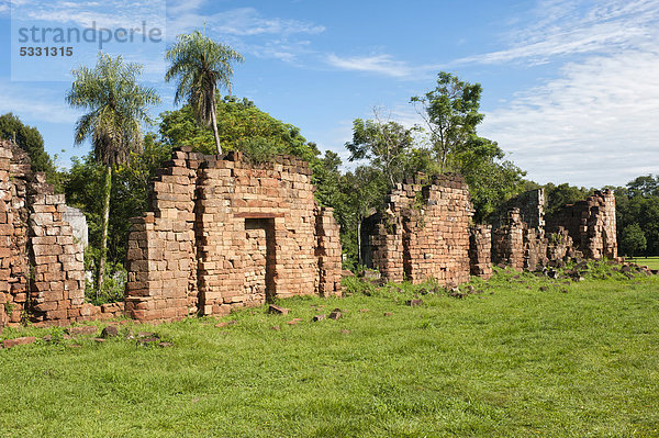 Ruinen der Jesuitenreduktion Santa Ana  Misiones Provinz  Argentinien  Südamerika
