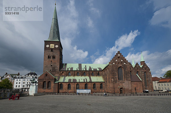 Domkirche in Arhus  Mitteljütland  Dänemark  Europa  ÖffentlicherGrund