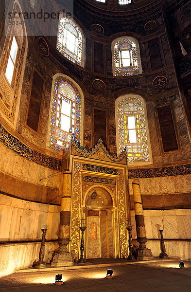 Mihrab  Gebetsnische  Hagia Sophia  Ayasofya  Istanbul  Türkei