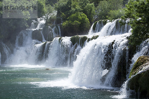 Wasserfall Skradinski buk im Nationalpark Krka  Dalmatien  Kroatien  Europa