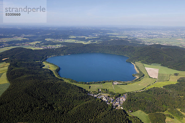 Luftbild  Abtei Maria Laach  Laacher See  Vulkaneifel  Rheinland-Pfalz  Deutschland  Europa