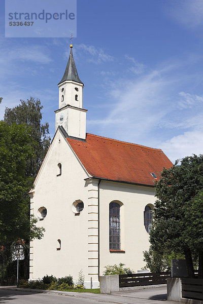 Wallfahrtskirche St. Rasso in Untergammenried  Stadt Bad Wörishofen  Unterallgäu  Allgäu  Schwaben  Bayern  Deutschland  Europa  ÖffentlicherGrund