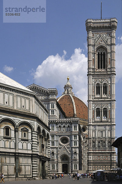 Campanile oder Glockenturm des Florentiner Doms  Florenz  Toskana  Italien  Europa