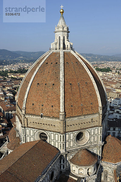 Kathedrale Santa Maria del Fiore  Florentiner Dom vom Campanile  Glockenturm  Florenz  Toskana  Italien  Europa