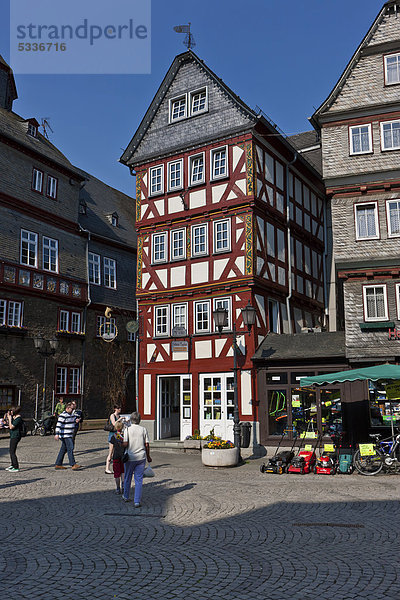 Fachwerkhäuser  historische Altstadt von Herborn  Hessen  Deutschland  Europa